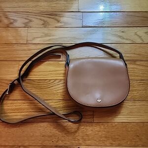 Tory Burch Cognac Color Crossbody Saddle Bag